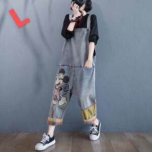 LPBA014春秋レディース サロペット デニムパンツ オーバーオール