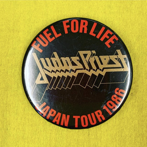缶バッジ【JUDAS PRIEST★ジューダス・プリースト】FUEL FOR LIFE JAPAN TOUR 1986★ツアーグッズ