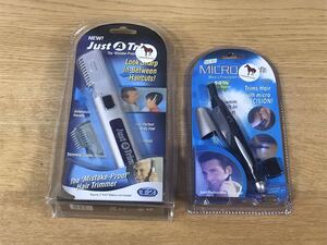 送料無料 簡単トリマー電動ヘアトリマー ジャスト・ア・トリム JUST A TRIM マイクロタッチシェーバースリム LED 眉毛 鼻毛 電動カミソリ