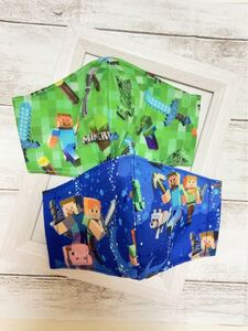 ハンドメイド 立体インナー キッズサイズ マイクラ 森柄 海柄 2枚セット