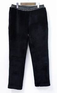 PHENOMENONfenome non FUR STRETCH PANTS мех стрейч брюки M BLACK черный EASY легкий боа 