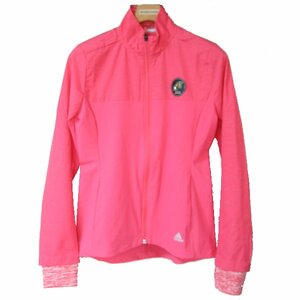  new goods unused * free shipping *( lady's L) Adidas adidas super pink running jacket / windbreaker 