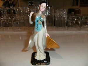  Vietnam beautiful woman figure doll * blue The i horn chimin is noi World Heritage Asia 
