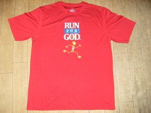 アメリカ キリスト教 RUN FOR GOD Tシャツ★教会 イエス マリア