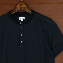 Paul Smith ポールスミス 【メインライン】 春夏 バンドカラー 半袖 ポロシャツ Sz.M　メンズ 黒 日本製　A1T06337_5#D_画像2