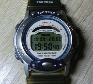 お宝 カシオ プロトレック レイ PRL-10 温度計測可能 日の出日の入表示 アラーム タイマー CASIO PROTREK LEY