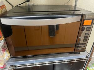 使用期間6ヶ月!! アイリスオーヤマ 電子レンジ フラットテーブル ミラーガラス 温め 解凍 ブラック MO-FM1804-B
