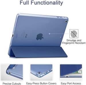 iPad Mini ケース クリア iPad Mini2 ケース iPad Mini3 ケース 軽量 スタンド機能 傷つけ防止 オートスリープ ハ青