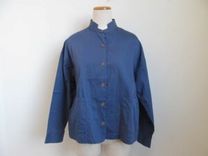 (45200)レディース　シャツ　ジャケット　長袖　ブルー　M　保管品