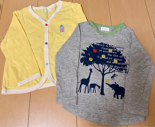 コンビミニ　Combi mini トップス　長袖Tシャツ　ガーディガン　アニマル