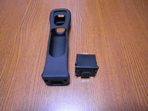 M053【送料無料】Wii　モーションプラス　ブラック（動作確認　クリーニング済）ジャケット　リモコンカバー　シリコンカバー