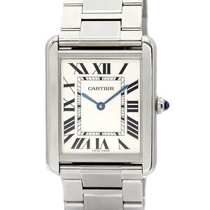 カルティエ Cartier タンクソロLM シルバー文字盤 メンズ腕時計 クォーツ W5200014
