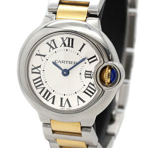 カルティエ Cartier バロンブルーSM W69007Z3 K18YG/SS レディース 腕時計クオーツ