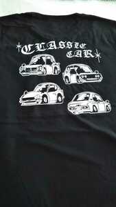  Skyline old car T-shirt M size black Hakosuka 