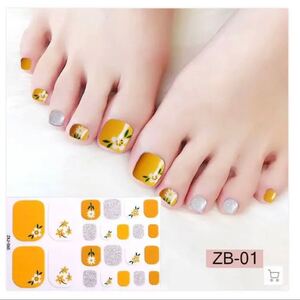 ネイルシール ネイル フットネイル シール ジェル 美容 パーツ トップコート ネール nail ペディキュア お洒落 サンダル