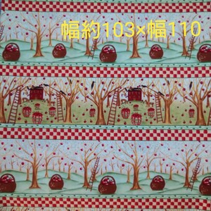 りんご柄 生地 はぎれ ハンドメイド