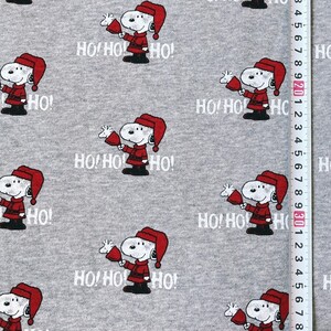 スヌーピー クリスマス 裏毛 起毛ニット 170×50cm 2a3 生地 布 ハギレ はぎれ ハンドメイド ニット生地