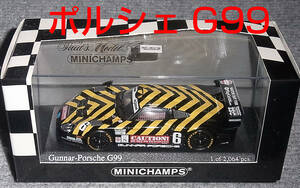 1/43 グンナー ポルシェ G99 6号 2003 イエロー黒 911 GT1 GUNNER PORSCHE McQueen