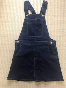 デニムジャンパースカート ローリーズファーム ワンピース Lowrys Farm サロペットスカート M