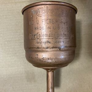 美品!!アメリカ製 銅 コールマンのヴィンテージファネル 美品 じょうご 漏斗