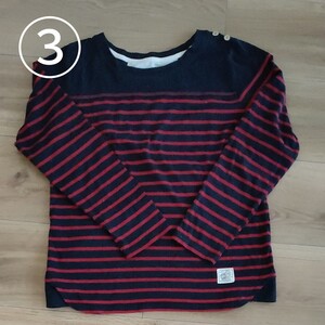 ボーダーカットソー 長袖 Lsize