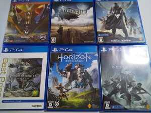 PS4 人気 ソフト 6本セット ホライゾン ファイナルファンタジー15 ディスティニー 他