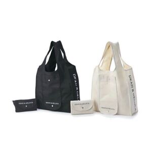 DEAN&DELUCA ディーン&デルーカ ショッピングエコバッグ ブラック ナチュラル 2色セット 新品 未開封