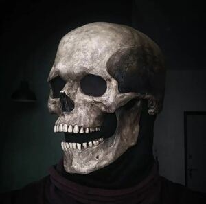 可動式スカルマスク ガイコツ ドクロ 骸骨 頭蓋骨 ハロウィンマスク ハロウィン マスク 仮装 パーティー 変装 ラテックス コスプレ 605の商品画像