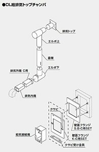 ■■【即決】NORITZ（ノーリツ) DL給排気トップチャンバ　521型　S.B　未使用現場引上げ品！ 外箱痛みあり