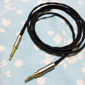 3.5-3.5 ヘッドホンケーブル 7NOCC 純銀コート + 7NOCC 純銅 四芯布スリーブ トープラ販売 140cm MDR-1A HiFiMAN DEVA M1ST AH-MM400 T60RP