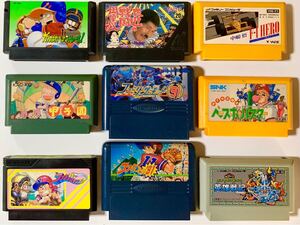 ファミリーコンピュータ◆野球+レース+ボードゲーム9タイトルセット ファミコンソフト ファミコンカセット 昭和レトロ FC
