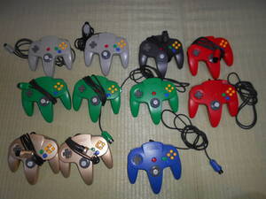 ジャンク 動作未確認 ニンテンドー64 コントローラー 11個セット Nintendo 64 N64 任天堂 まとめ売り a
