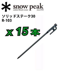 スノーピーク ペグ ソリッドステーク 30 R-103 snowpeak x15