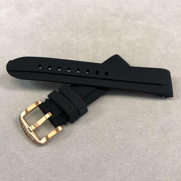 BRONICA　腕時計用　ラバーベルト　尾錠ゴールドタイプ