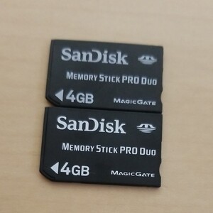 PSP メモリースティック 4GB 2枚 SanDisk