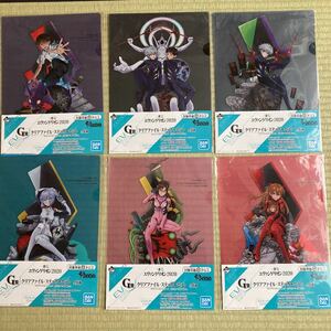 Ichiban Kuji Evangelion g Award Award Clear File / Sticker Set Set Все 6 типов наборов