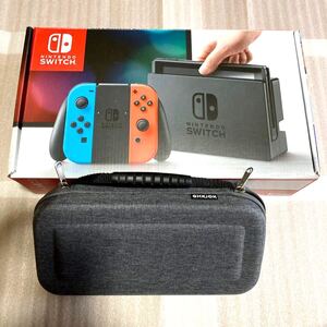 ニンテンドースイッチ 本体 2019購入 使用品 持ケース付