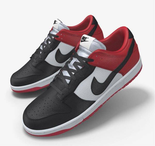 28.5cm nike dunk low by you black Toe Chicago Toe