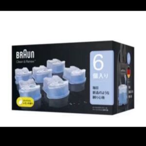 【徳用6個入り】BRAUN クリーン&リニューシステム 専用洗浄カートリッジ