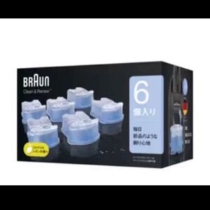 【徳用6個入り】BRAUN クリーン&リニューシステム 専用洗浄カートリッジ