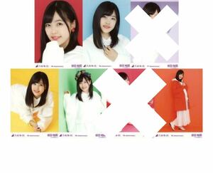 129 乃木坂46 生写真 公式グッズ 5枚 コンプ　柴田柚菜　7th Anniversary アニバーサリー　赤　黄色　レア　ヨリチュウヒキ　限定品