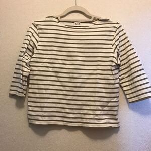 ボーダーカットソー 長袖シャツ Tシャツ