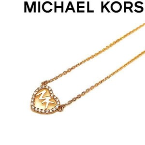 MICHAEL KORS マイケルコース ハート型ロゴネックレス ローズゴールド MKC1244AN791