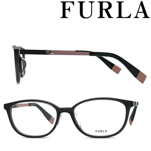 FURLA Furla glasses frame brand clear black glasses VFU-527J-09HP