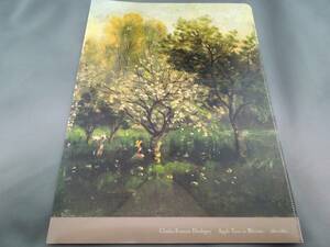 美術館グッズ　A4版ダブルクリアファイル　花咲くリンゴの木（シャルル=フランソワ・ドービニー）
