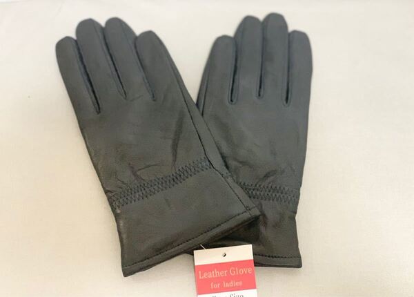 新品 本革手袋 ブラック