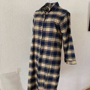 シャツワンピース 秋チェック