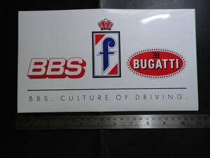 限定☆ 『BBS・ｆ・BUGATTI 』BBS.CULTURE OF DRIVING ステッカー！！白 大