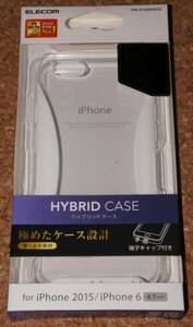 * new goods *ELECOM iPhone6s/6 hybrid case grip clear × white 