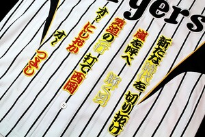 Бесплатная доставка Hanshin Nishioka Поддержка HM черная желтая вышивка Eappen Tigers форма